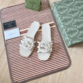 MJGS71 Leather Women Slipper Size 36-42 Shoes with box