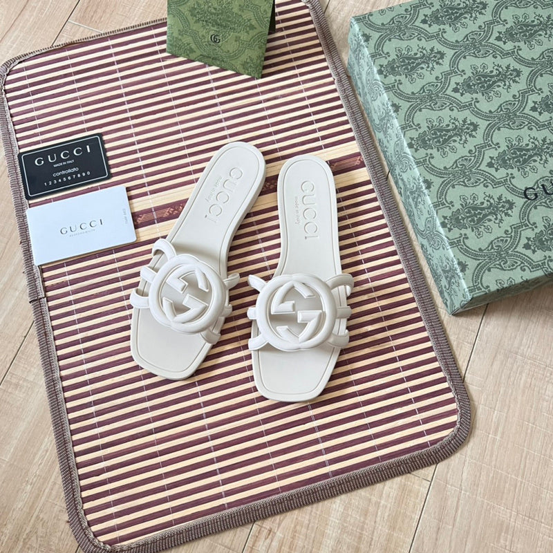 MJGS71 Leather Women Slipper Size 36-42 Shoes with box