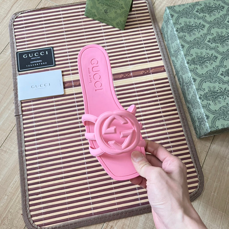 MJGS71 Leather Women Slipper Size 36-42 Shoes with box
