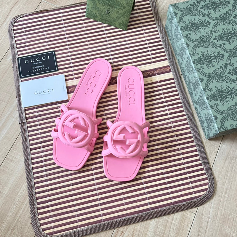 MJGS71 Leather Women Slipper Size 36-42 Shoes with box