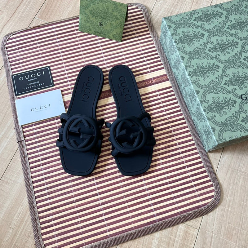 MJGS71 Leather Women Slipper Size 36-42 Shoes with box