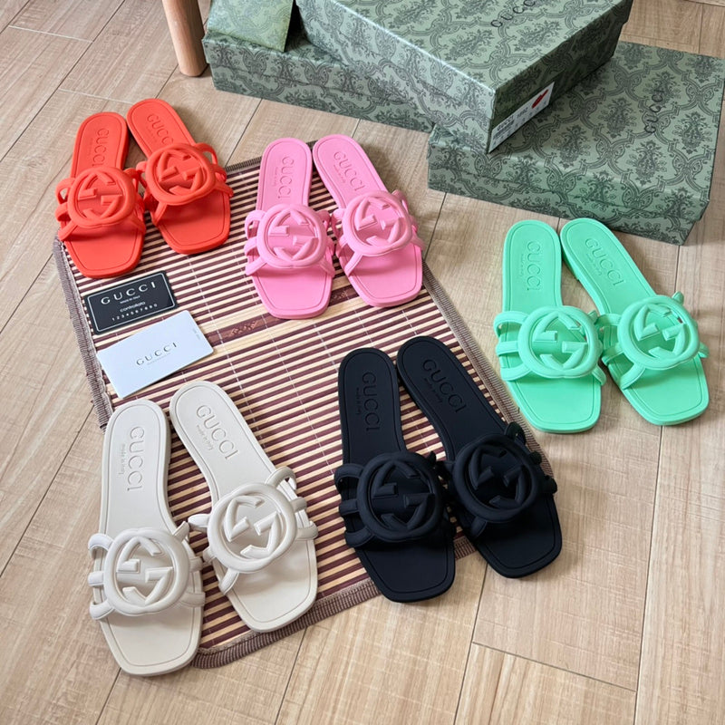 MJGS71 Leather Women Slipper Size 36-42 Shoes with box