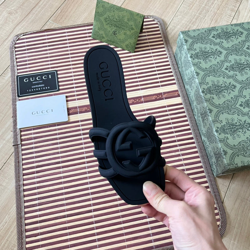 MJGS71 Leather Women Slipper Size 36-42 Shoes with box