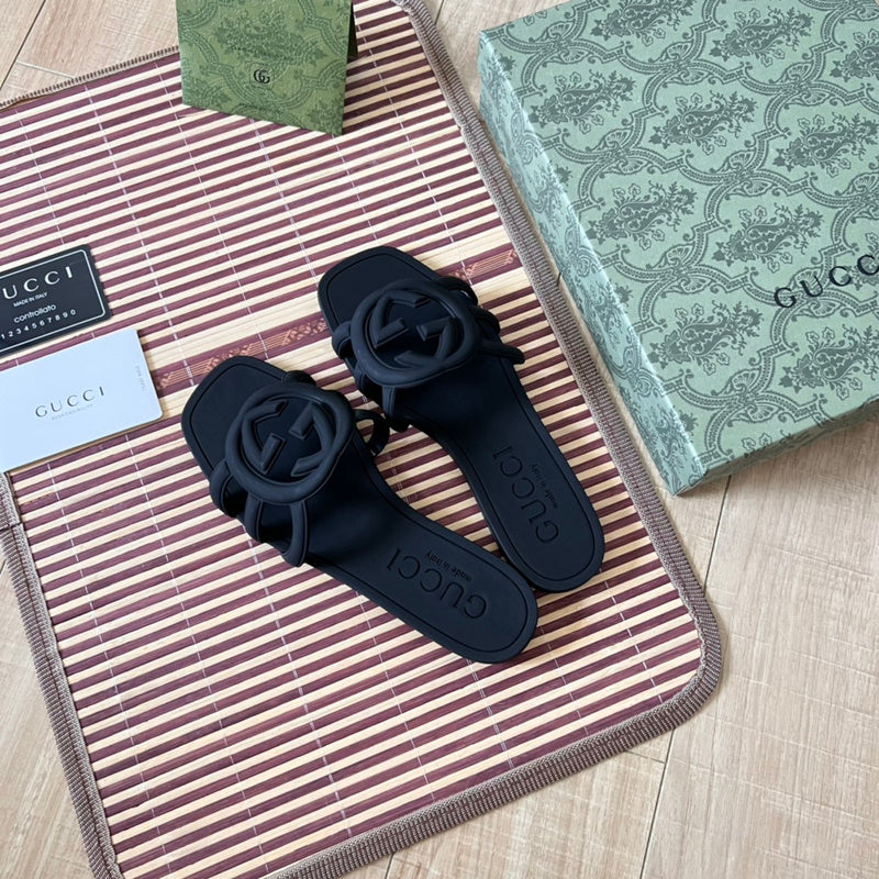 MJGS71 Leather Women Slipper Size 36-42 Shoes with box