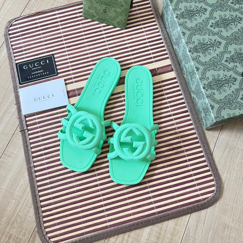 MJGS71 Leather Women Slipper Size 36-42 Shoes with box